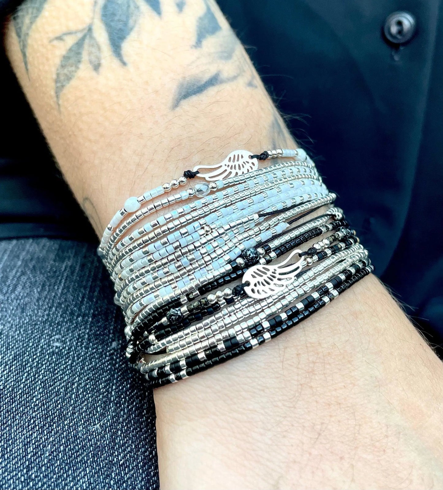 Bracelet Multi rangs “Ange ou Démon” en argent 925 - Mahana Bijoux