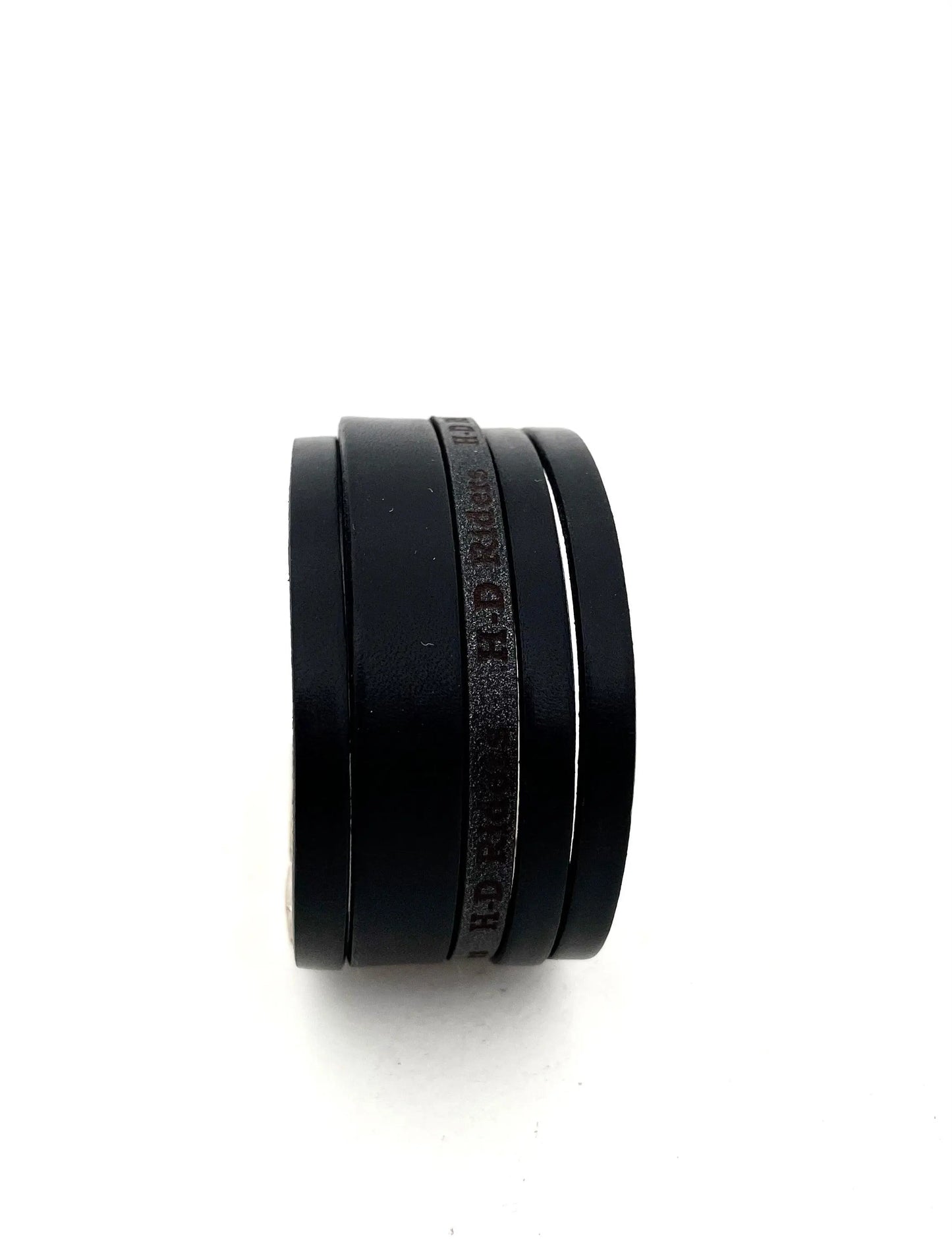 Bracelet en cuir HD Riders Noir - Mahana Bijoux