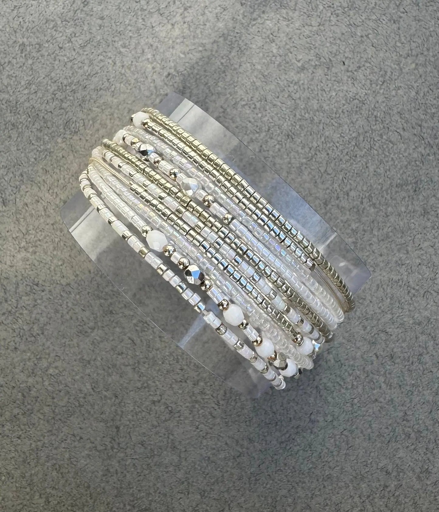 Bracelet multi tours en argent “Gaïa” - Mahana Bijoux