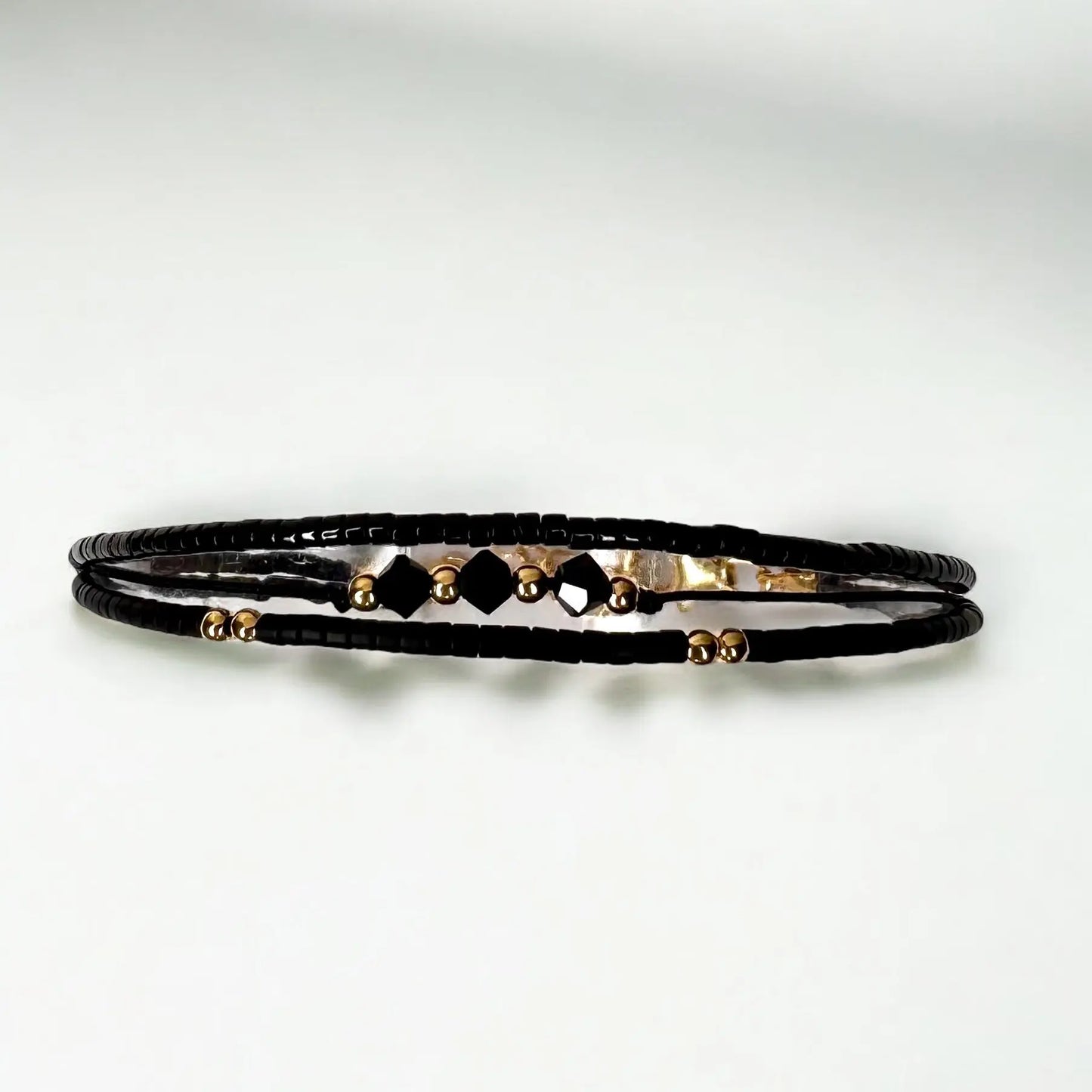 Bracelet femme en vermeil noir "Le Soléa"