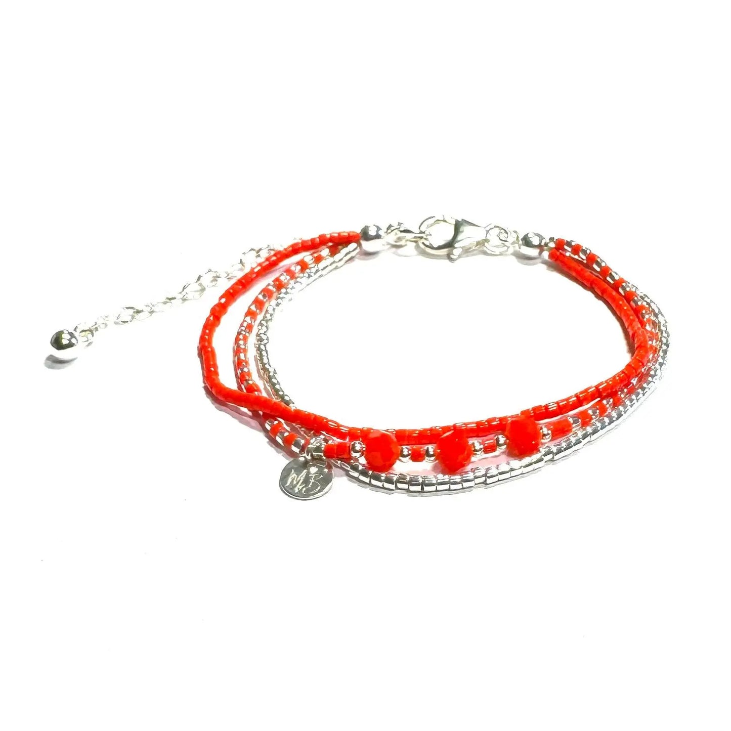 Bracelet pour femme en argent 925 avec chaine d'extension de 5 mm et fermoir mousqueton. Mix & Match nos collections fabriqués en France