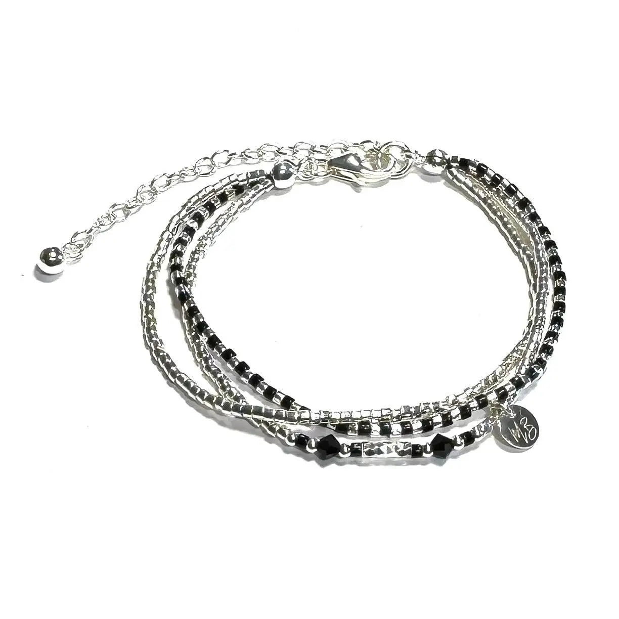 Bracelet en argent 925 avec chaine d'extension. Fabrication française.