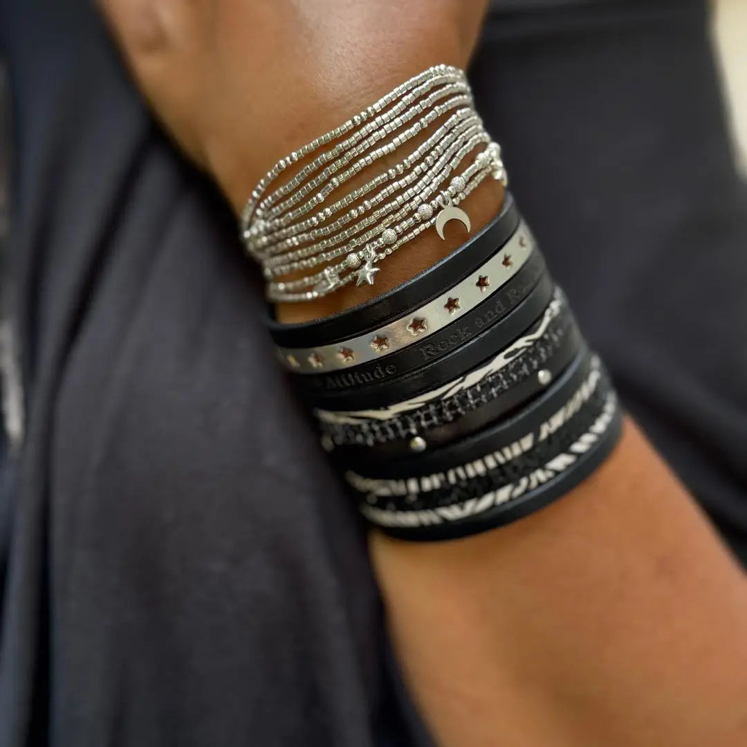 Bracelet multi tours Argent 925 "STARDUST "
