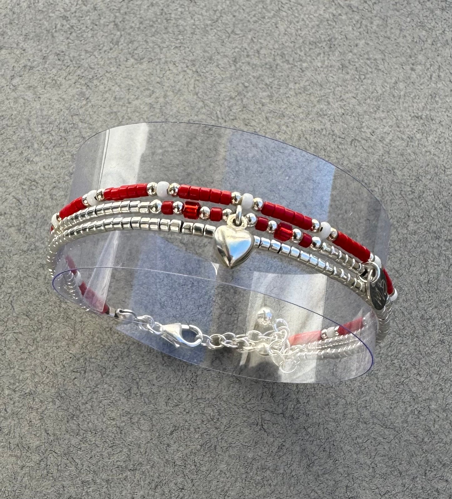 Bracelet 3 rangs en argent 925 “Little Heart” - Mahana Bijoux 