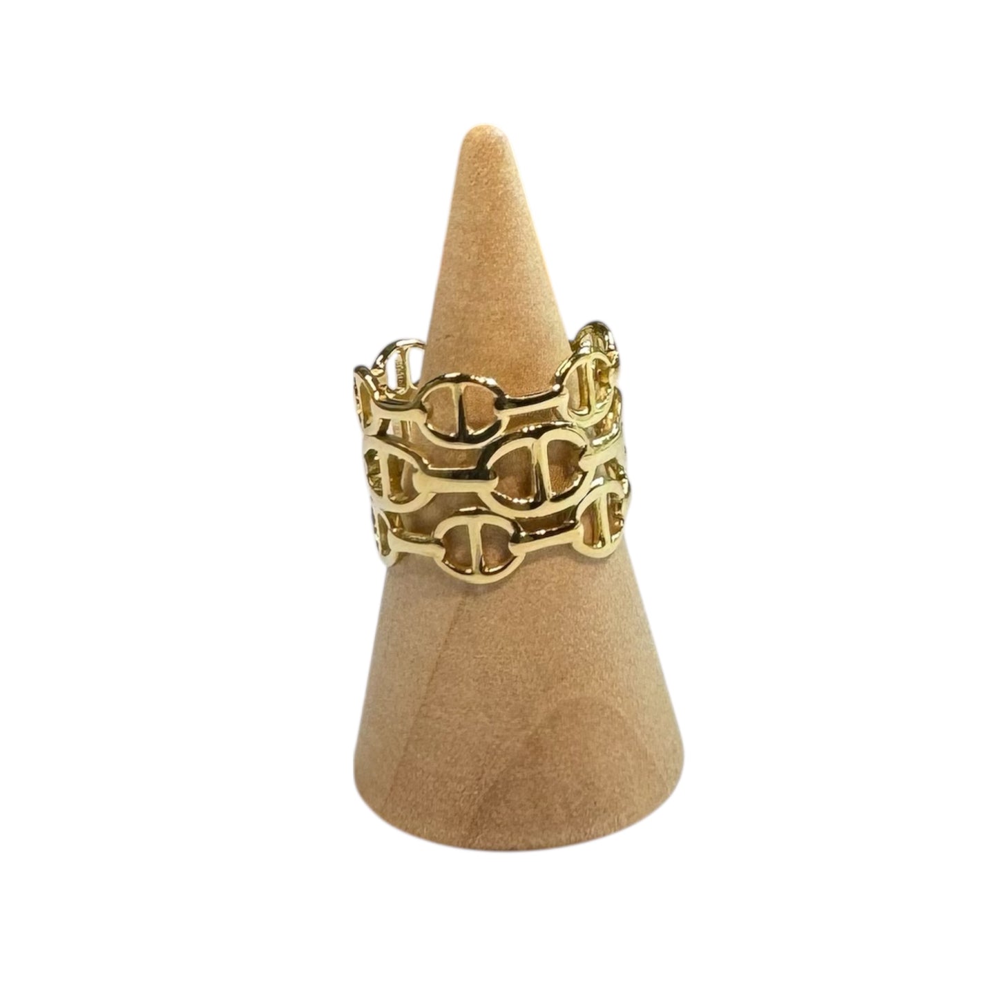 Bague dorée en acier inoxydable Zoé