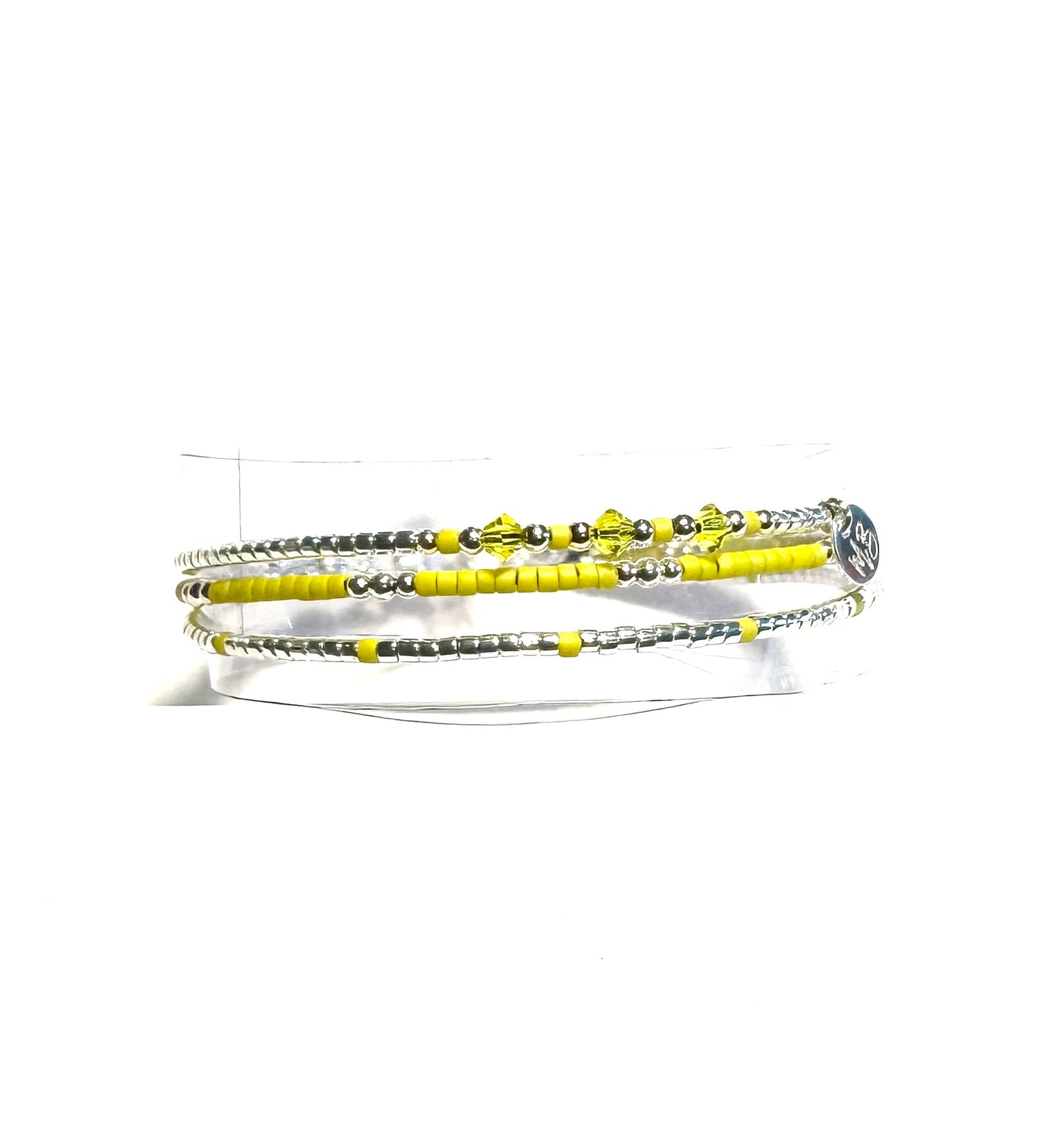 Bracelet 3 rangs en argent 925 "Citronnade"