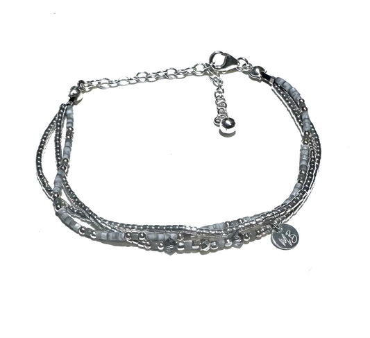 Bracelet 3 rangs en argent 925 “Alba ” - Mahana Bijoux 