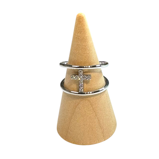 Bague croix argent