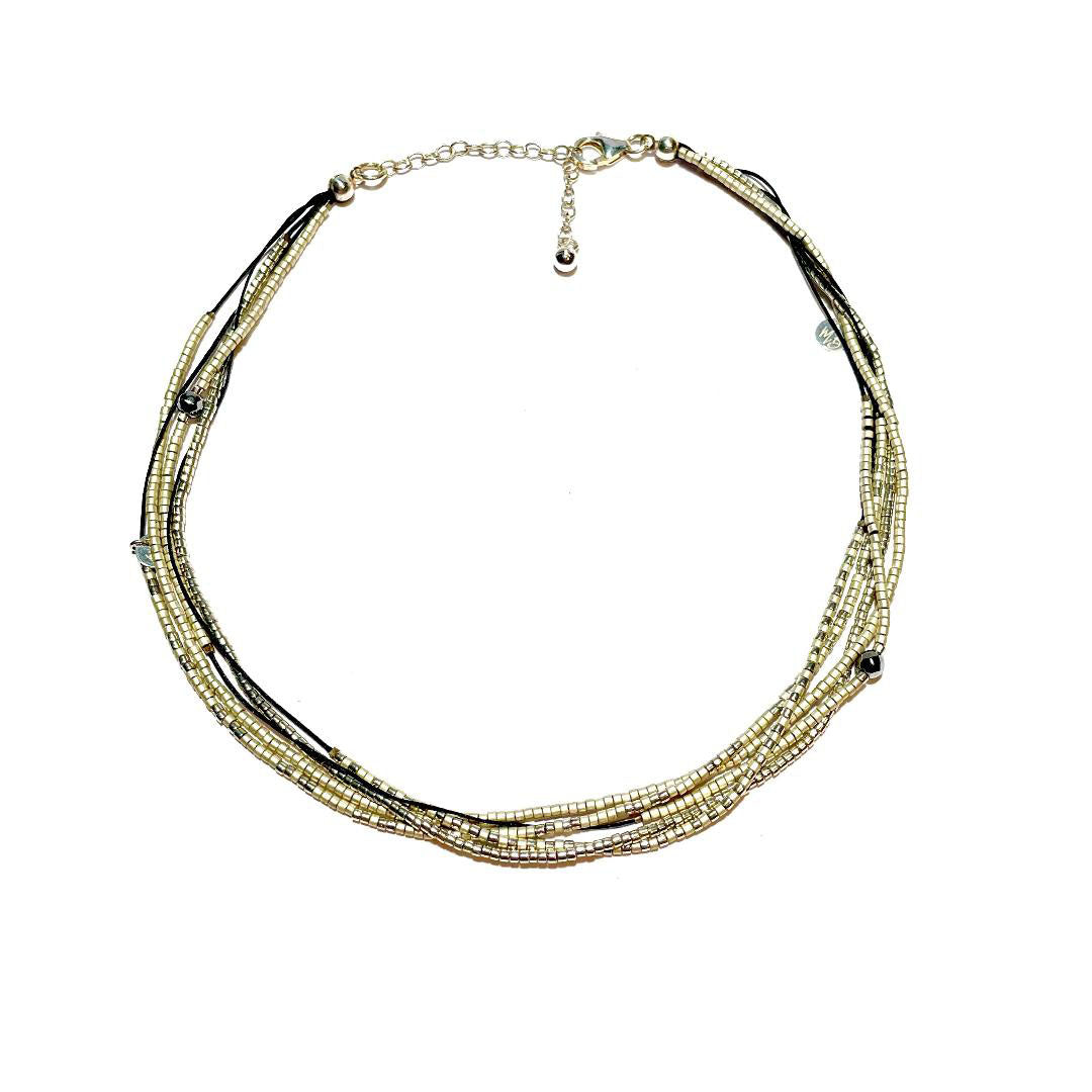 Manchette multi liens en Argent 925 "Le Golden One" - Mahana Bijoux 