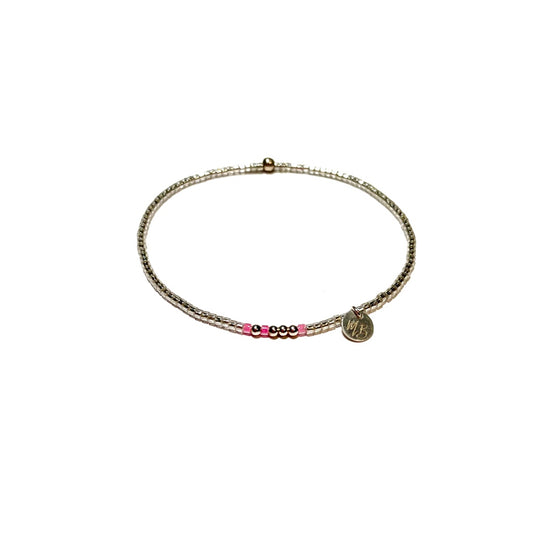 Bracelet Elastique Argent 925 Pink