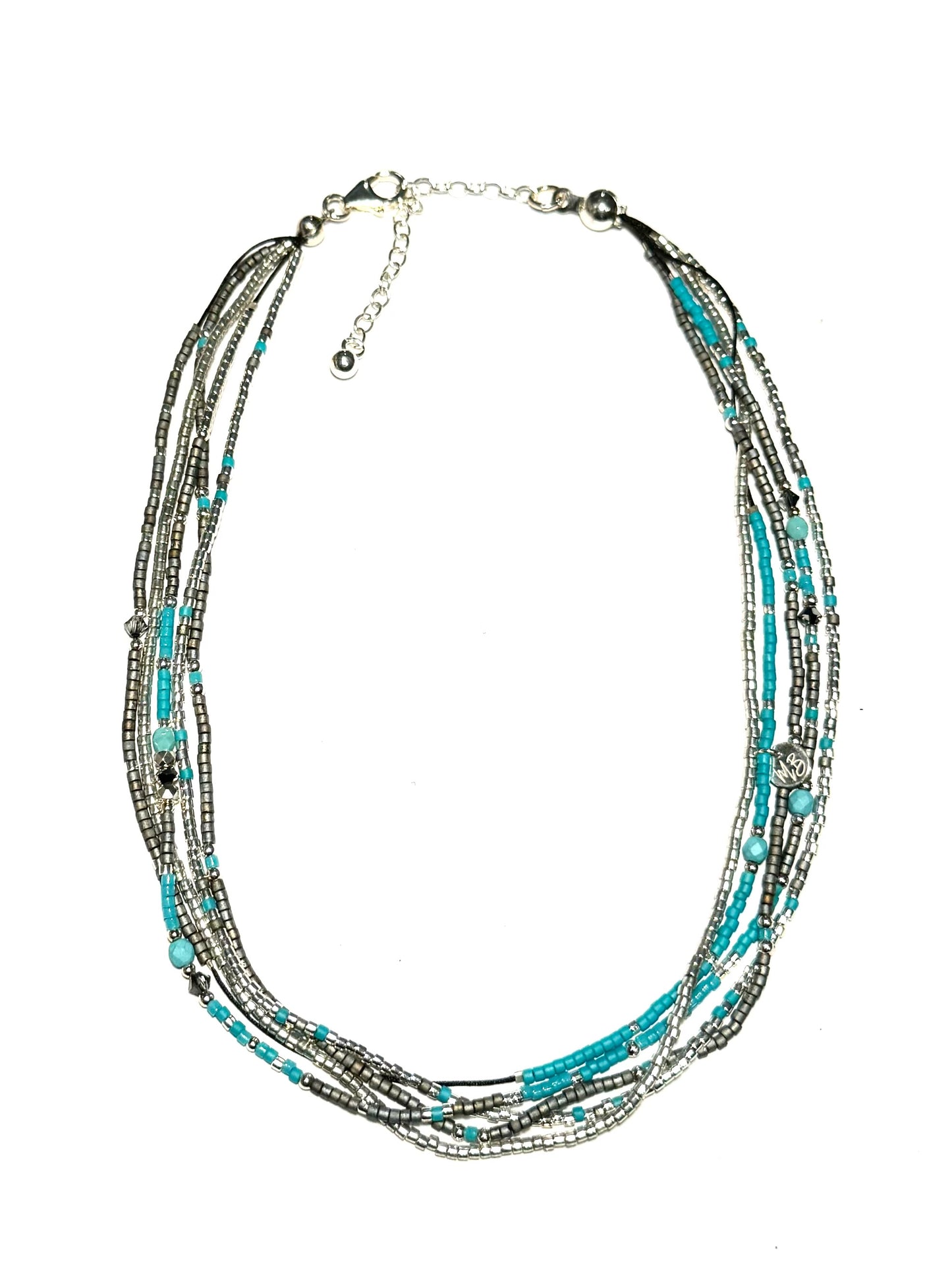 Manchette Multi-Rangs | Collier en argent 925 "Santa Giulia" - Mahana Bijoux 