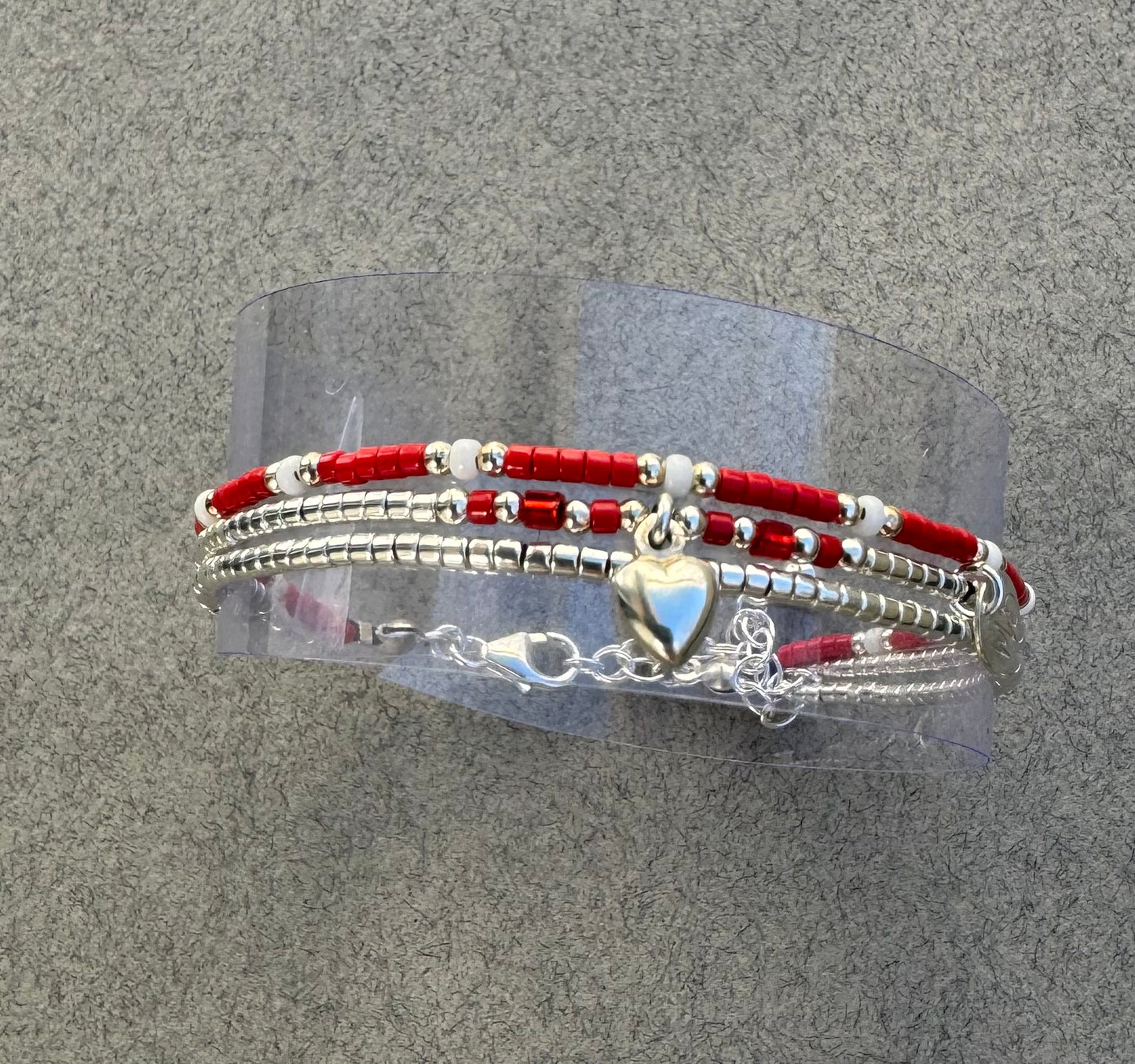 Bracelet 3 rangs en argent 925 “Little Heart” - Mahana Bijoux 