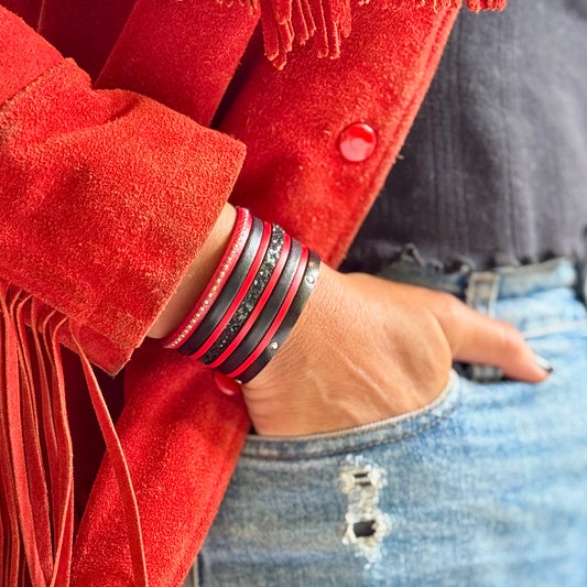 Manchette en Cuir Red Love